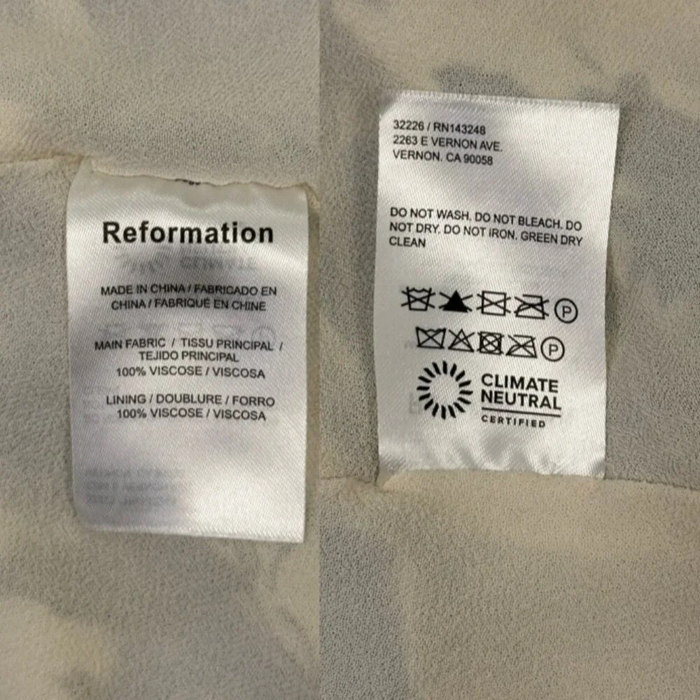 REFORMATION Nadira Lucca Floral Pattern Sleeveless Midi Dress (Blue/Cream/Green) - Picture 15 of 16